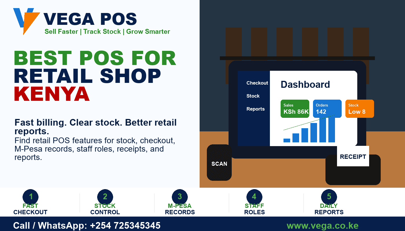 Best POS for Retail Shop Kenya by Vega POS