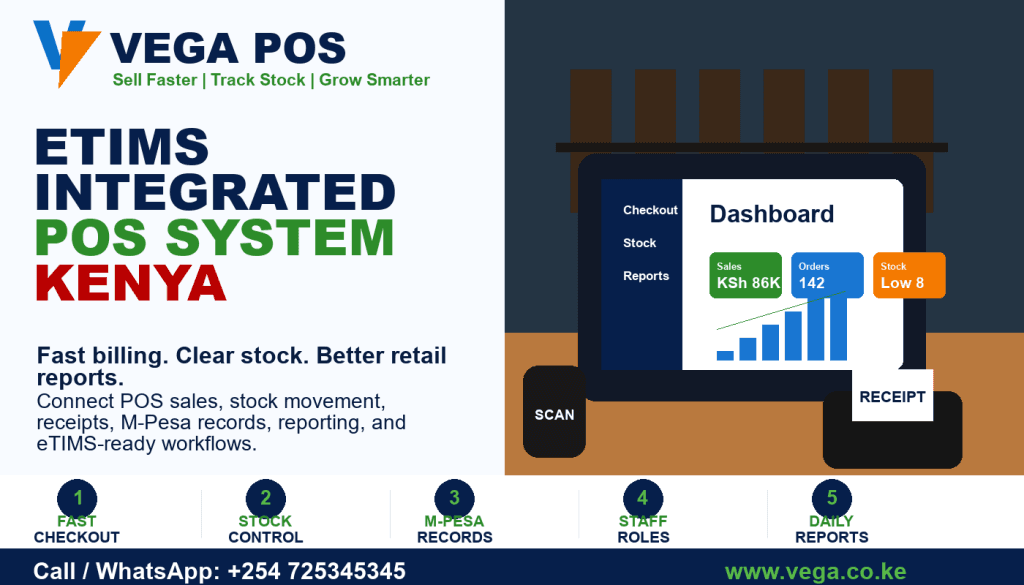 eTIMS integrated POS system Kenya by Vega POS