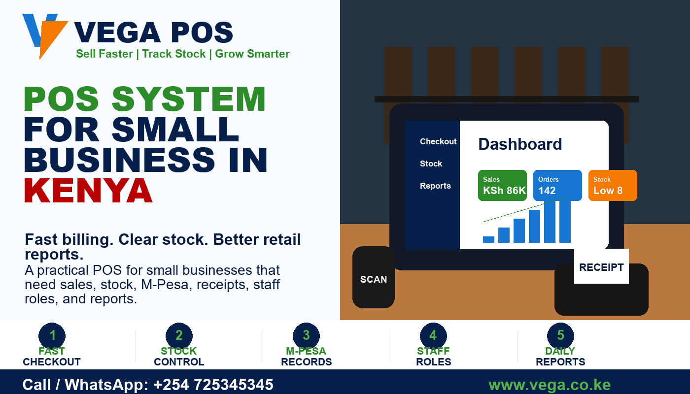 POS System for Small Business in Kenya by Vega POS