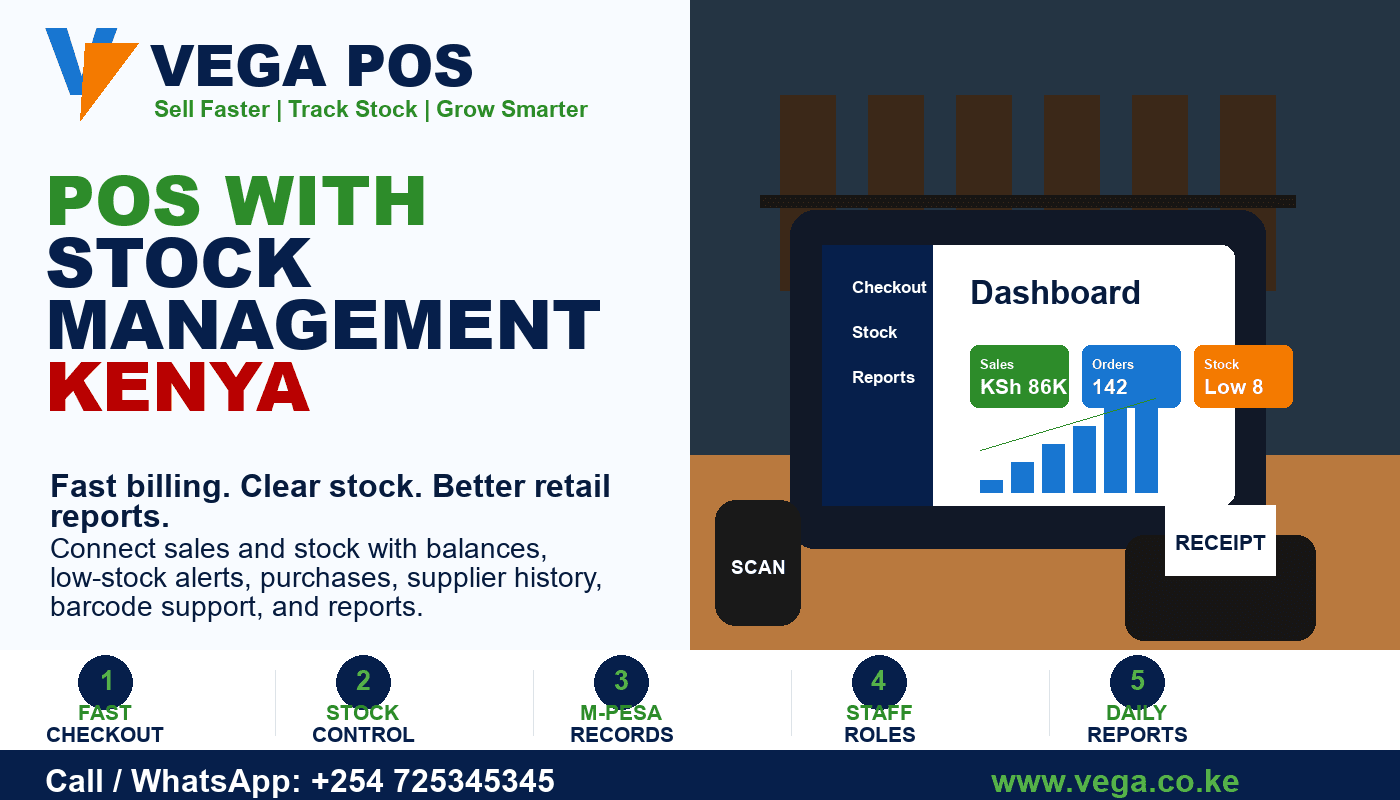 POS with Stock Management Kenya by Vega POS