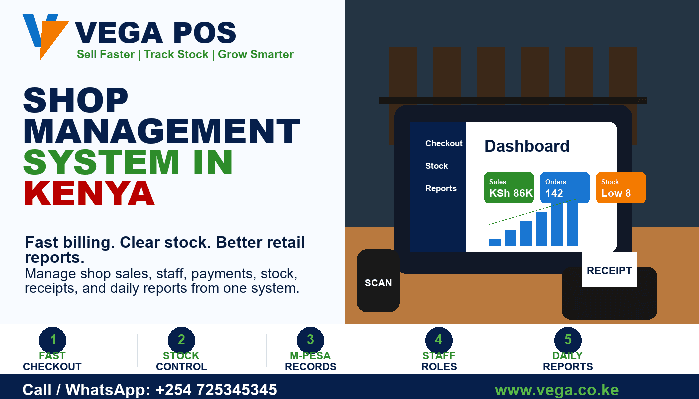 Shop Management System in Kenya by Vega POS