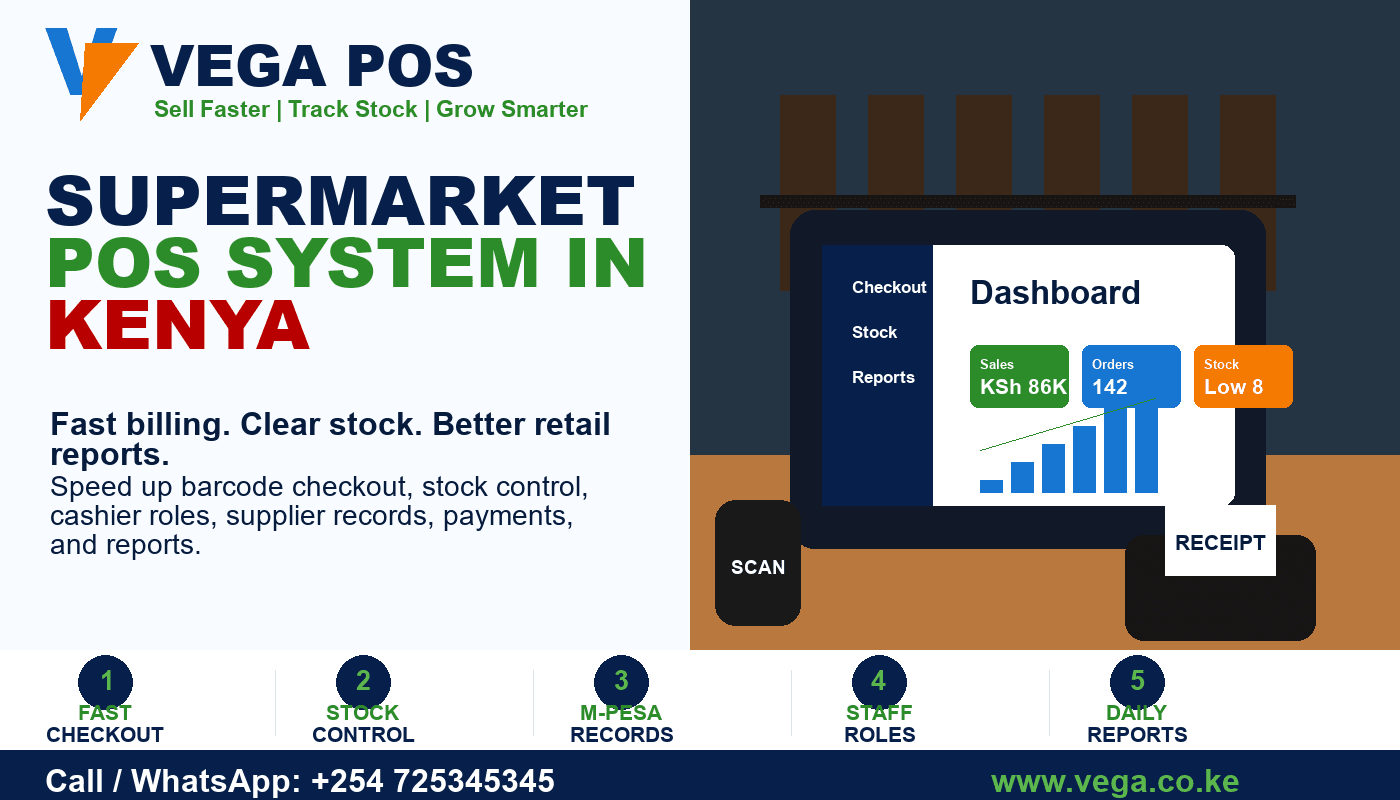 Supermarket POS System in Kenya by Vega POS