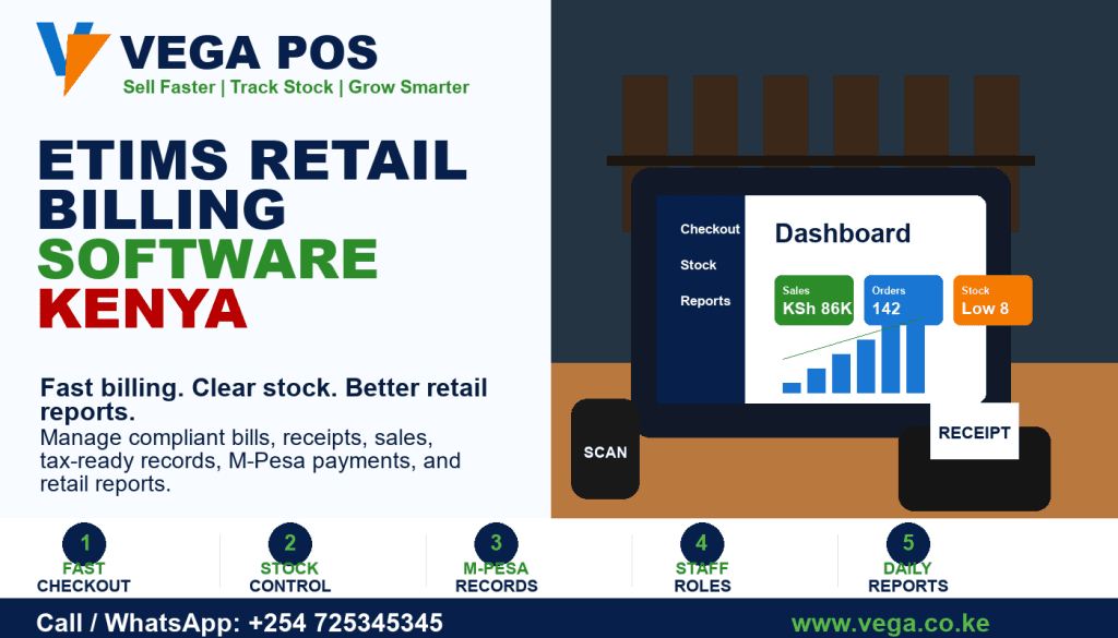 eTIMS Retail Billing Software Kenya by Vega