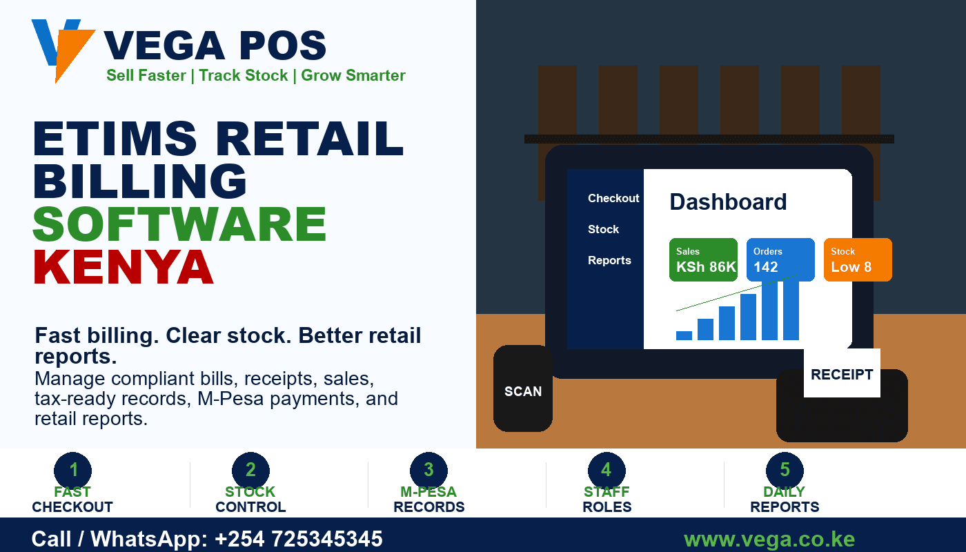 eTIMS Retail Billing Software Kenya by Vega