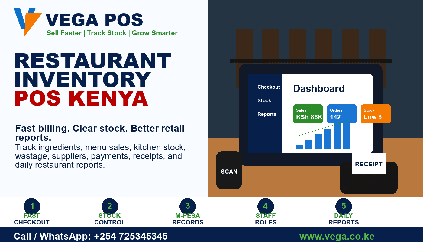 Restaurant Inventory POS Kenya by Vega