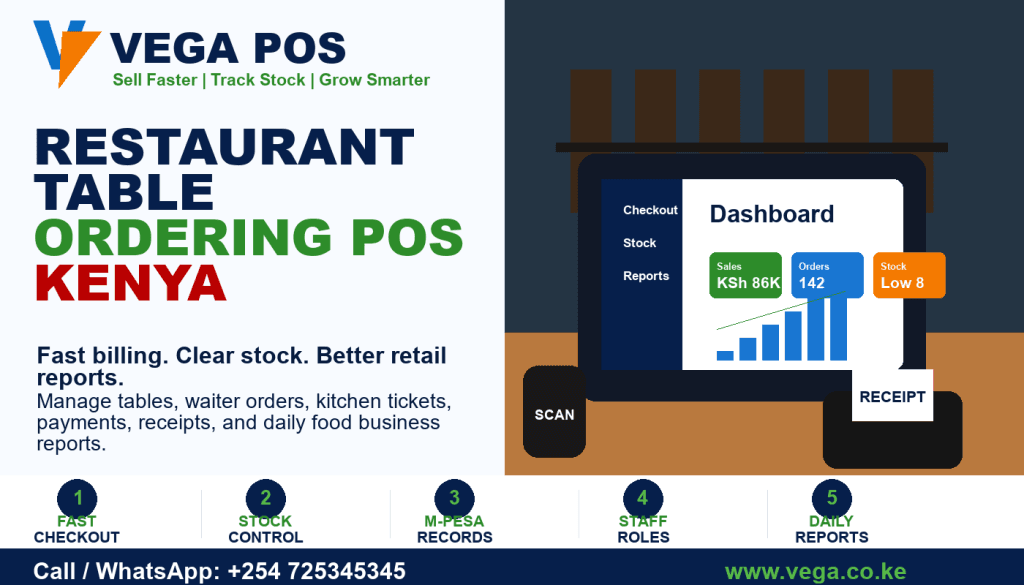 Restaurant Table Ordering POS Kenya by Vega
