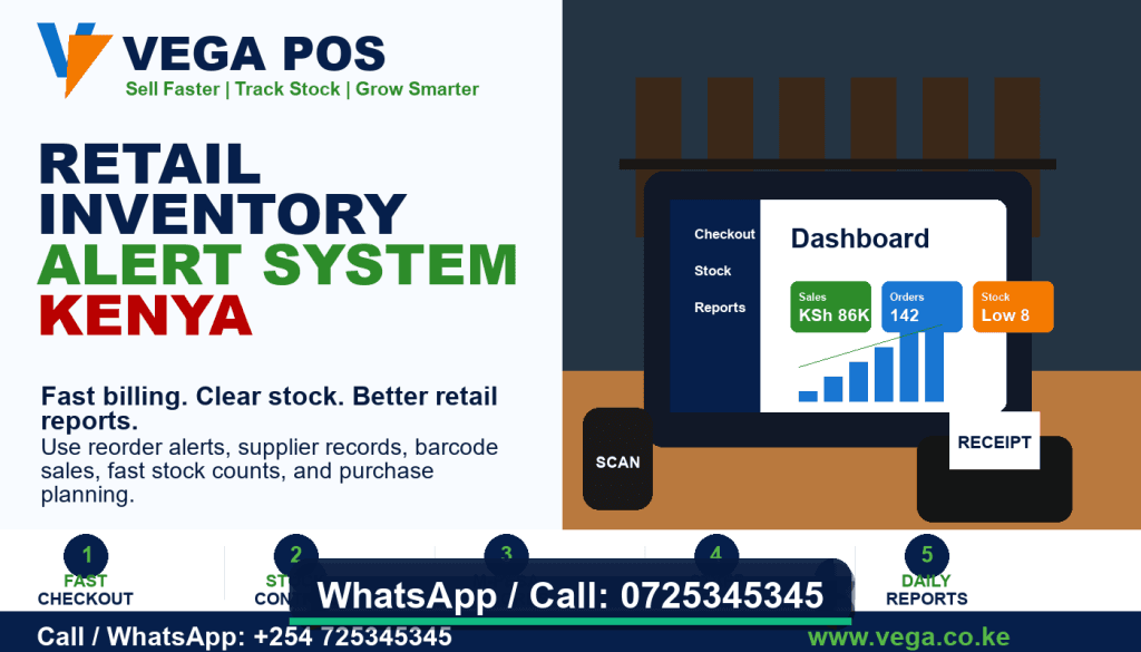 Retail Inventory Alert System Kenya by Vega - Call 0725345345