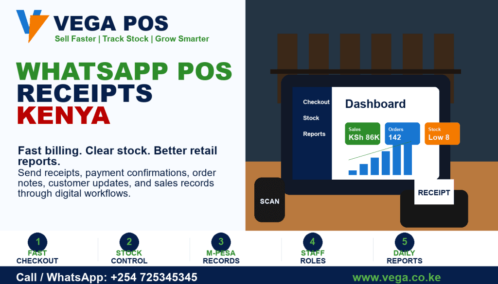 WhatsApp POS Receipts Kenya by Vega