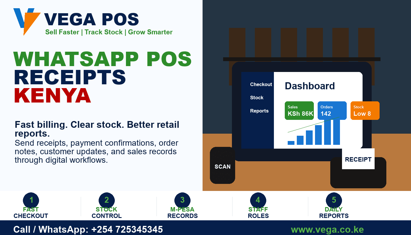 WhatsApp POS Receipts Kenya by Vega