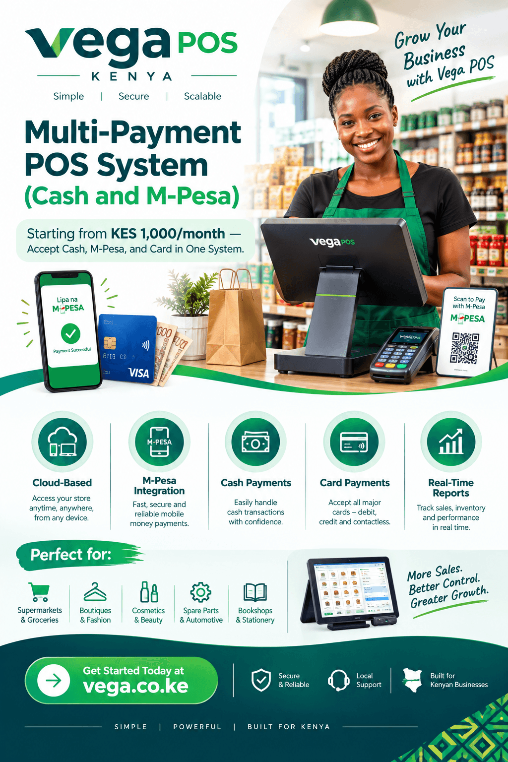 Multi-payment POS system (Cash and M-Pesa)