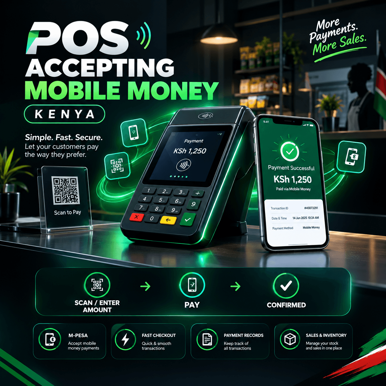 POS accepting mobile money Kenya