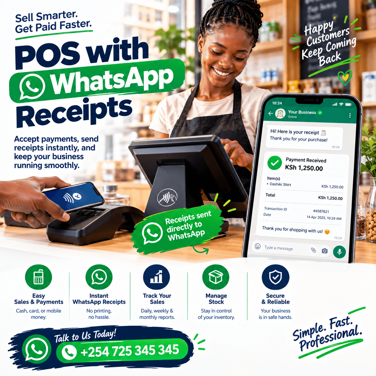 POS with WhatsApp receipts