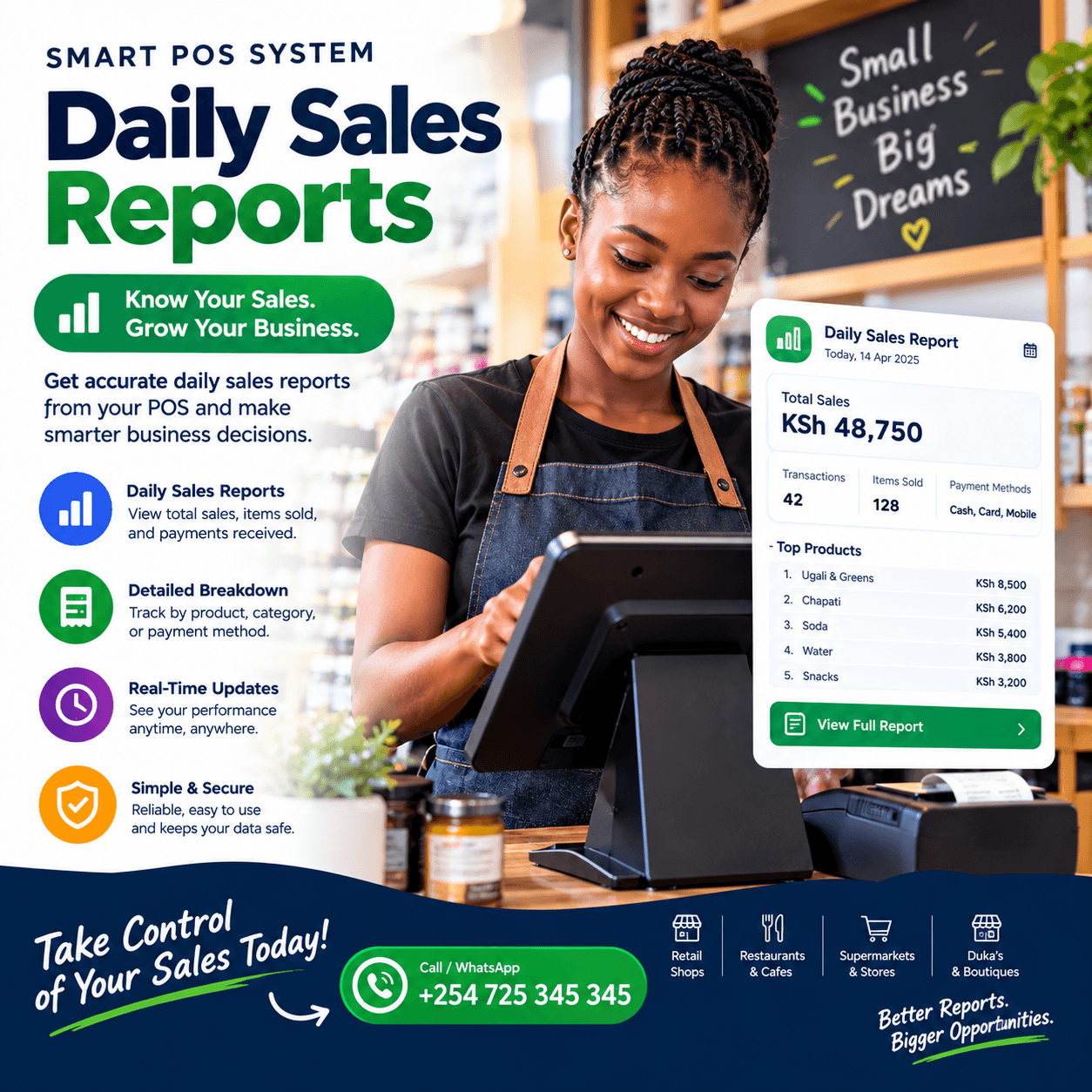 Daily sales reports POS