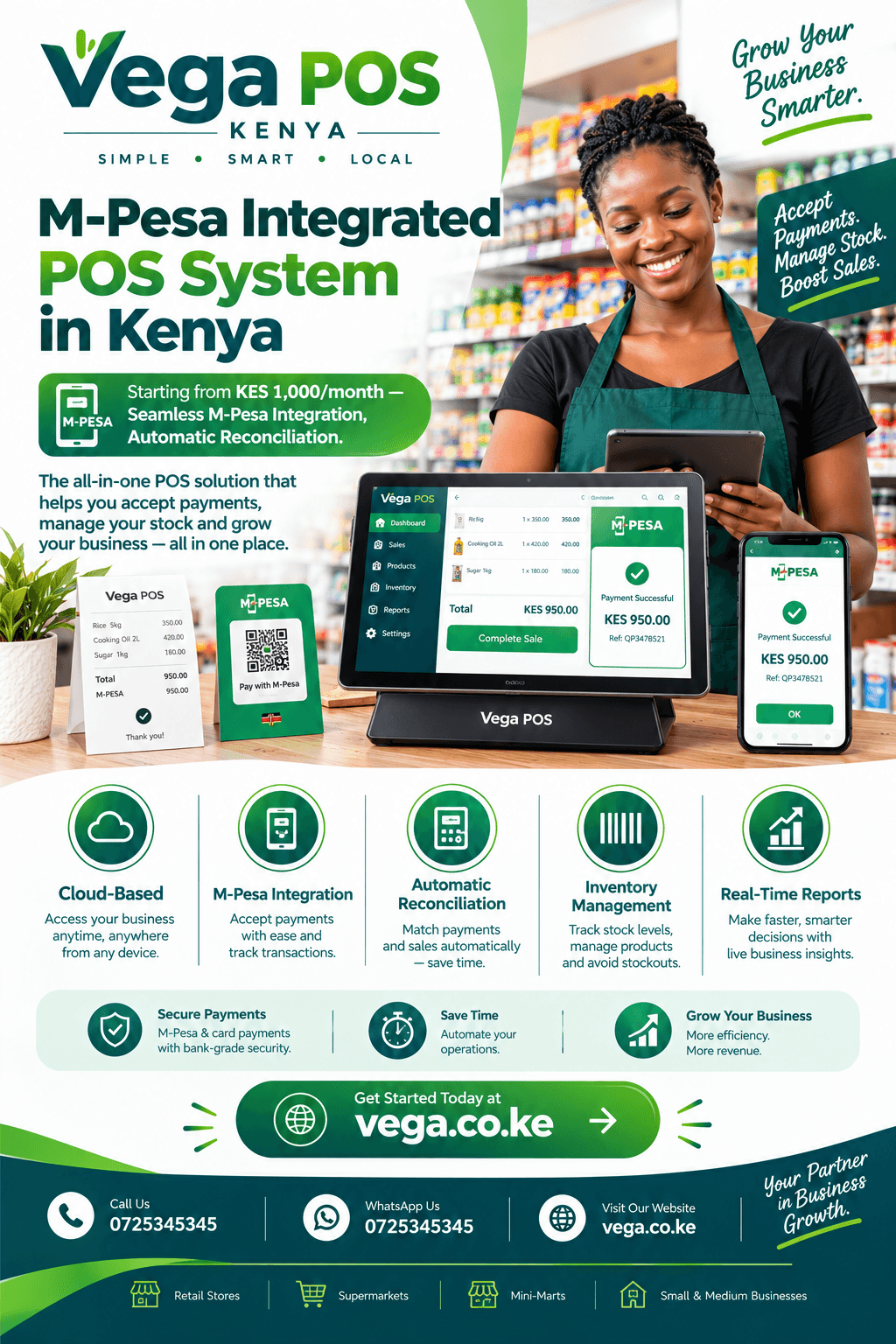 M-Pesa integrated POS system in Kenya