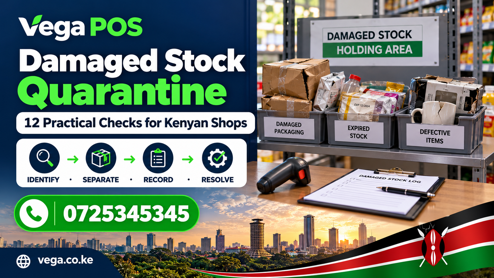 Damaged Stock Quarantine: 12 Practical Checks for Kenyan Shops — Vega POS. Call 0725345345.
