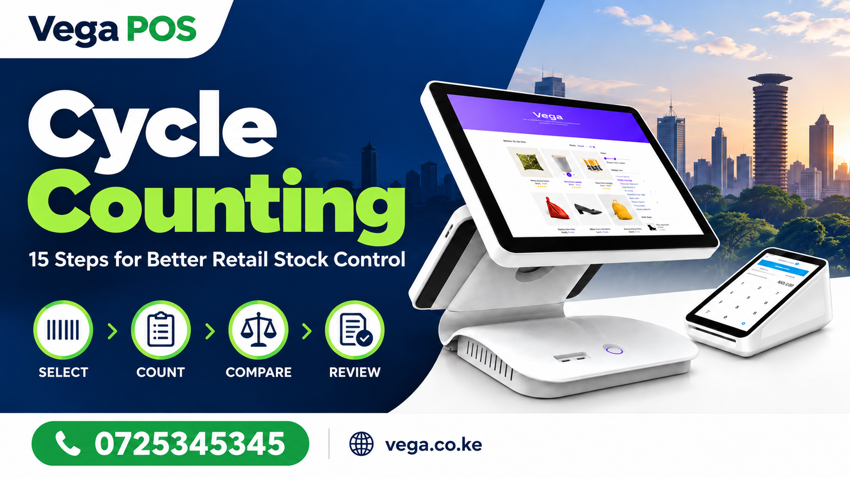 Cycle counting cover from Vega POS — call 0725345345