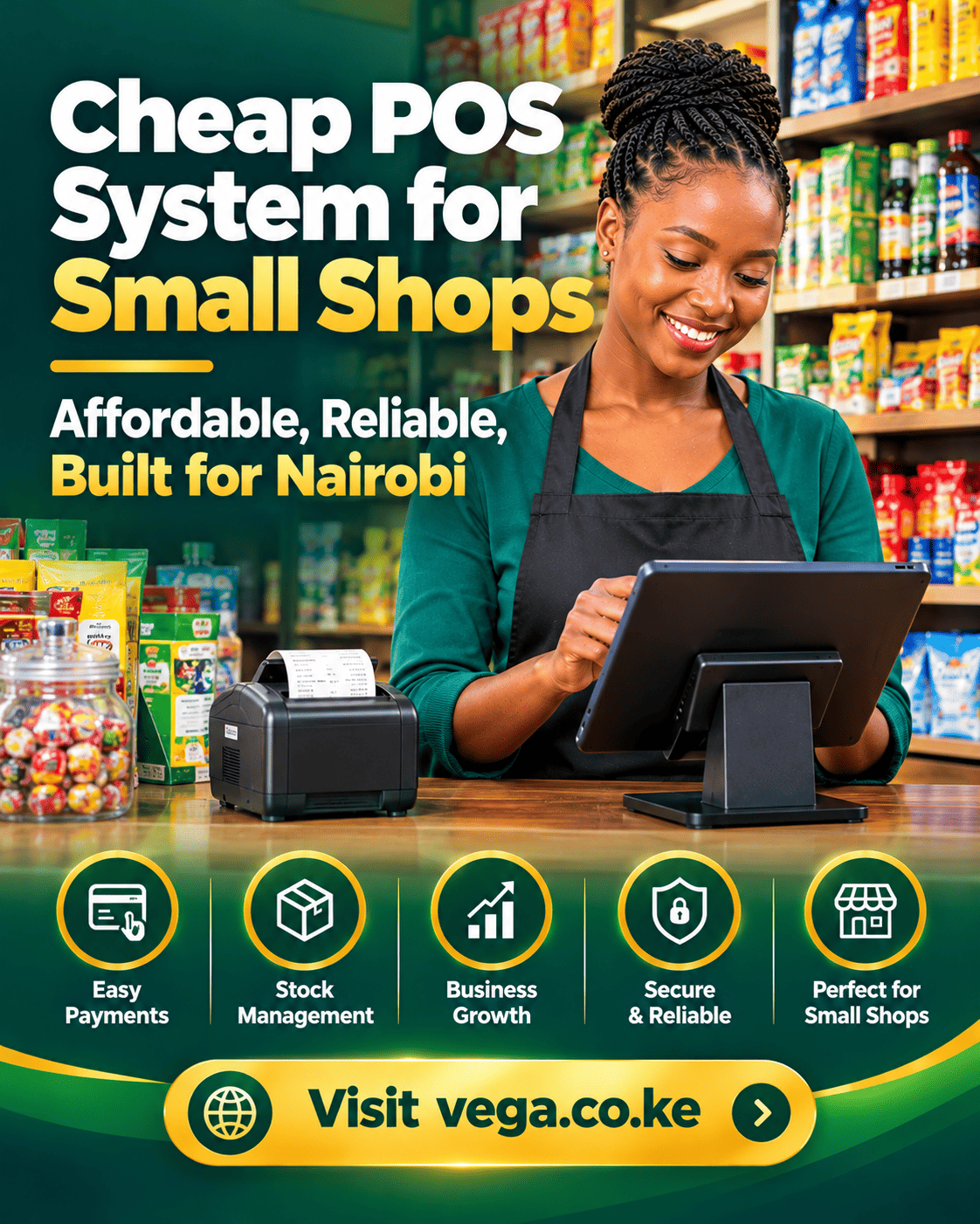 Cheap POS system for small shops in Nairobi