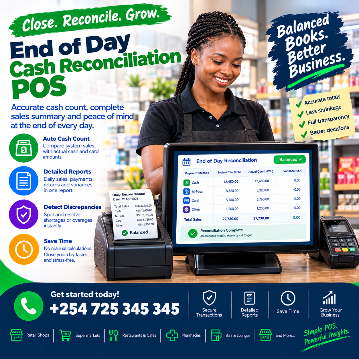  end of day cash reconciliation POS