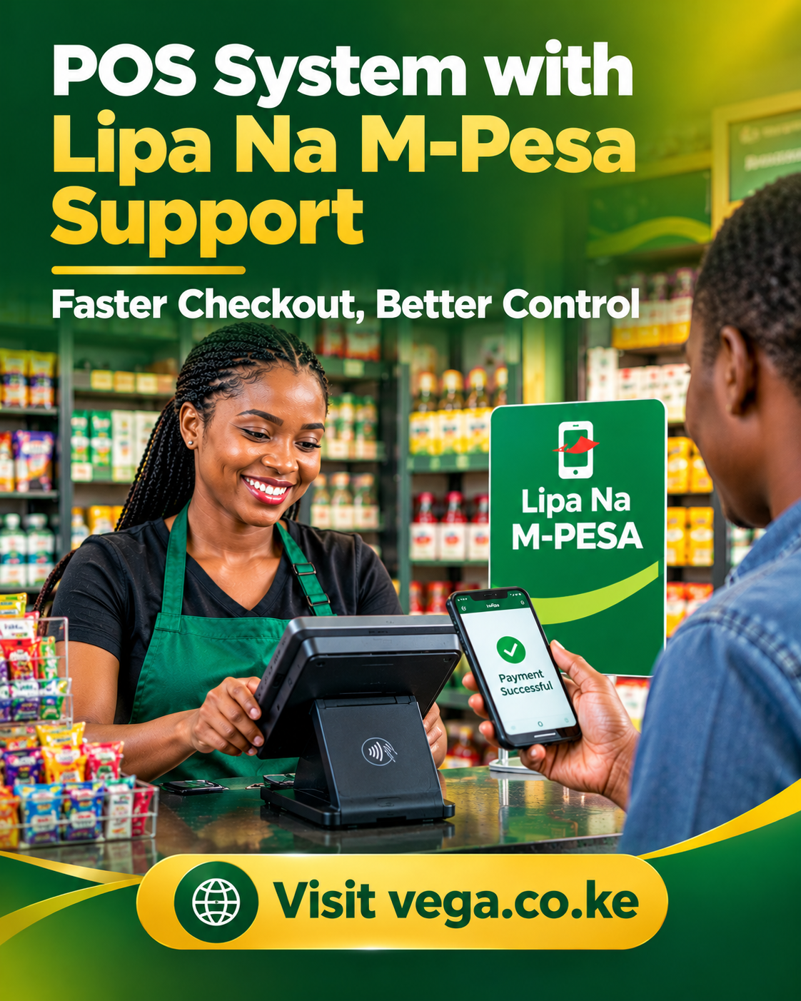 POS system with Lipa Na M-Pesa support