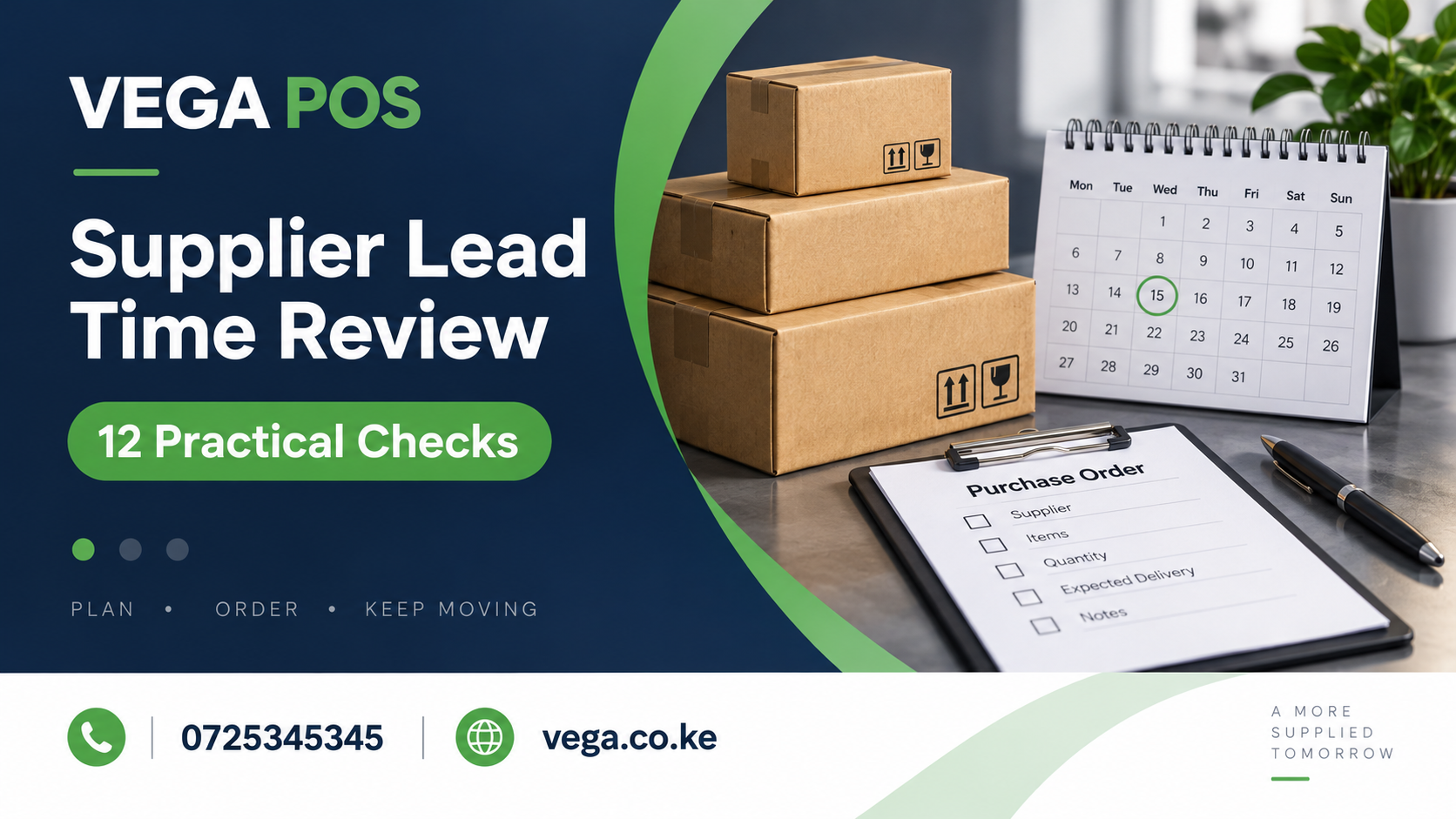 Supplier Lead Time Review illustration — call 0725345345